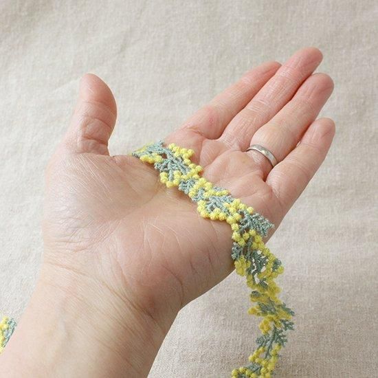 05794ミモザケミカル-LY【0.5m】【デザインレースユキ】