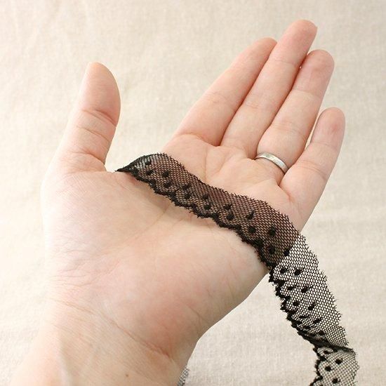 04204-Nチュール-黒【1m】【デザインレースユキ】