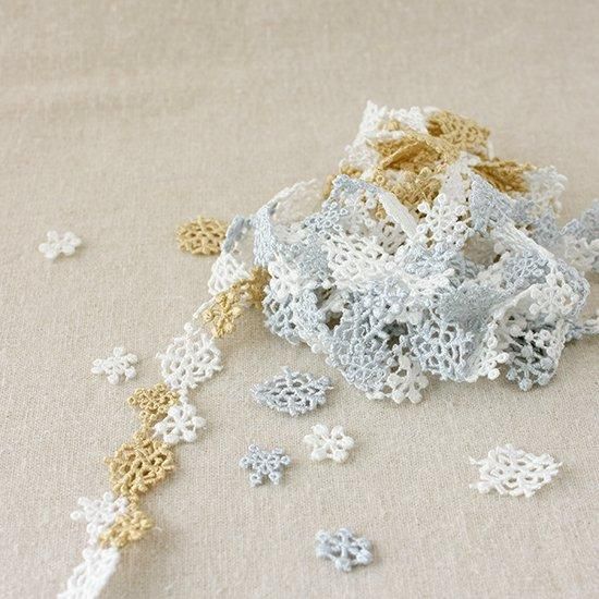 アンティークロザラインレース ロザリンペルレ＆スノーフレーク 雪花結晶ドイリー アンティークロザラインレース 雪花結晶ドイリー ロザリンペルレ＆スノーフレーク