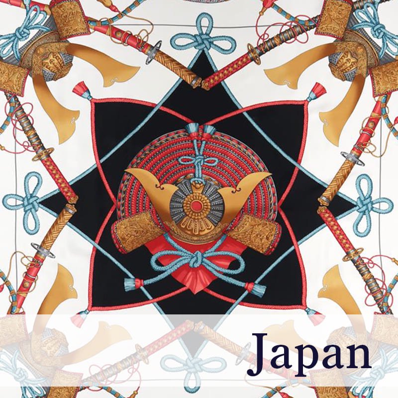 日本・和柄・浮世絵のスカーフ