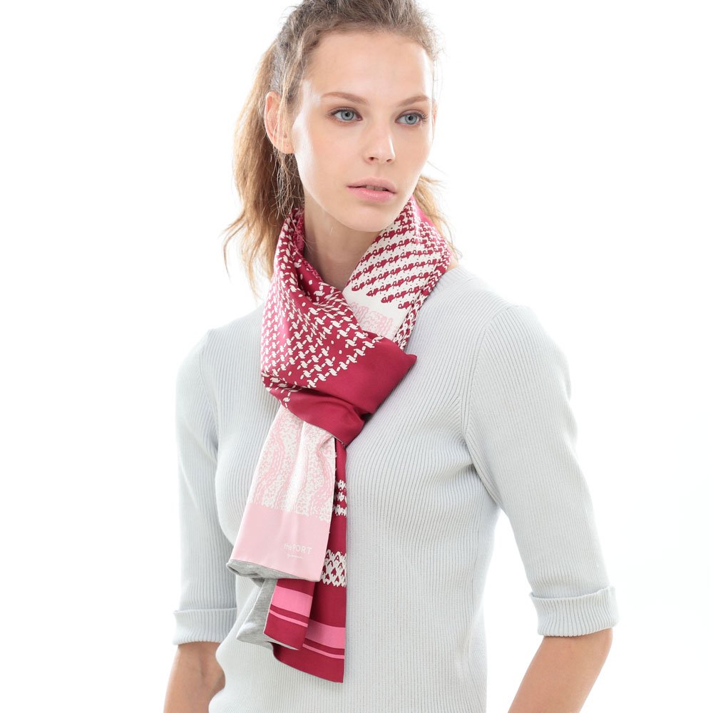 Knitting Fabric(NGP-131) 【the PORT by marca】 シルクツイル+ジャージー袋合わせ ナロースカーフ （全2色） 僅少の画像4