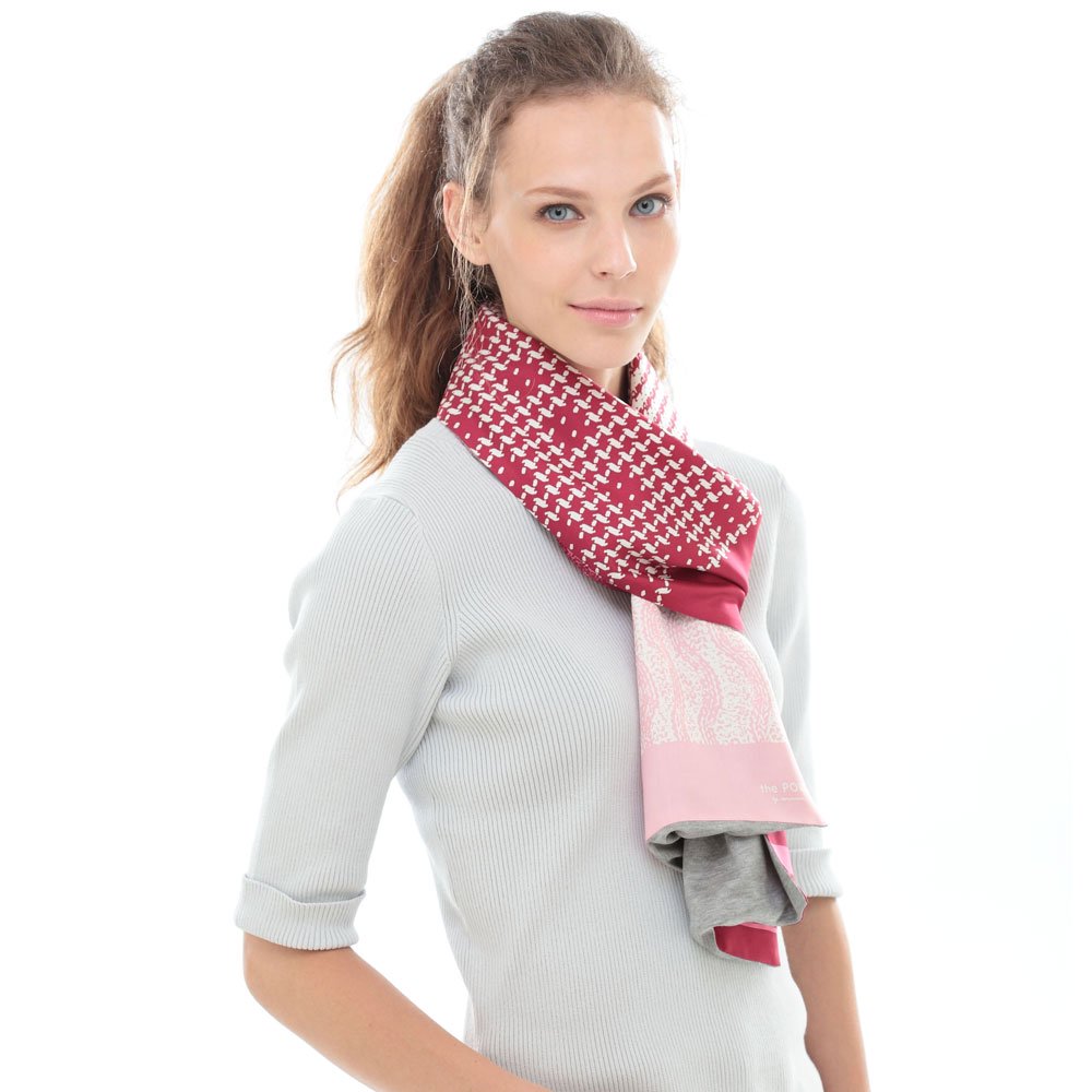 Knitting Fabric(NGP-131) 【the PORT by marca】 シルクツイル+ジャージー袋合わせ ナロースカーフ （全1色） 僅少の画像5