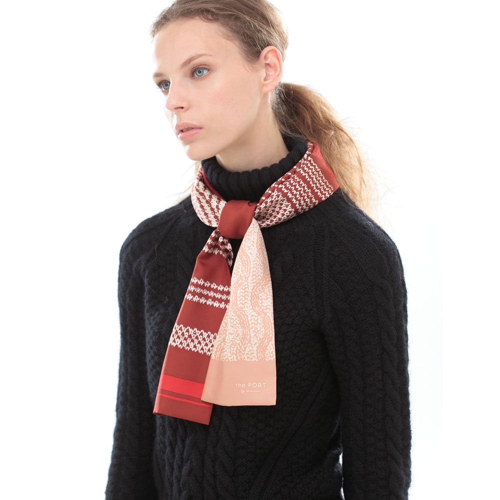 Knitting Fabric(NGP-131N) 【the PORT by marca】 シルクツイル ナロースカーフ （全４色） 僅少の画像4