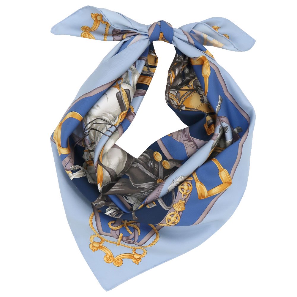 ＨＯＲＳＥ(CM9-340) 伝統横濱スカーフ 大判 シルクツイル スカーフ （全4色）の画像11