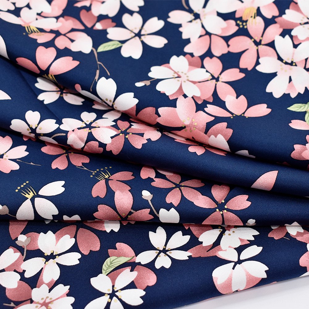 しだれ桜(CFD-021) 伝統横濱スカーフ 大判 シルクツイル スカーフ （全3色）の画像5