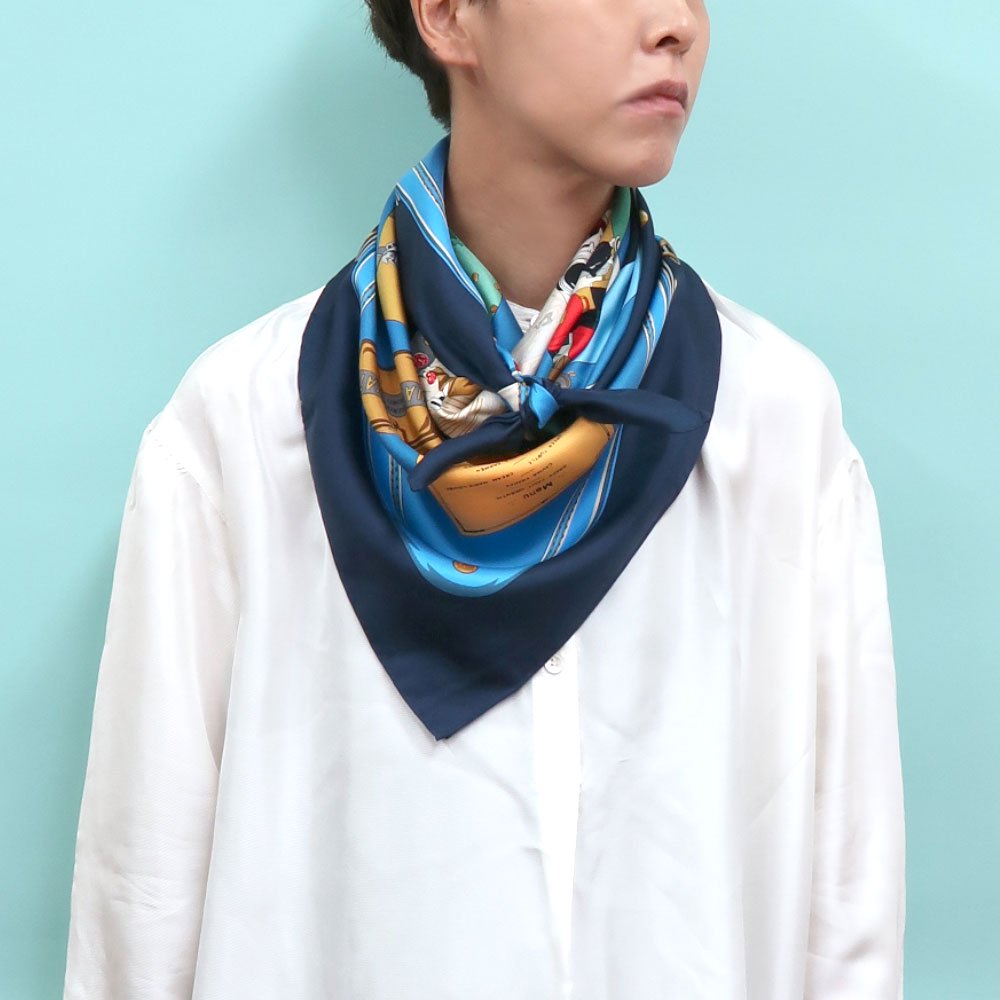 トラベル(CM6-836) 伝統横濱スカーフ 大判 シルクツイル スカーフ （全3色）の画像12
