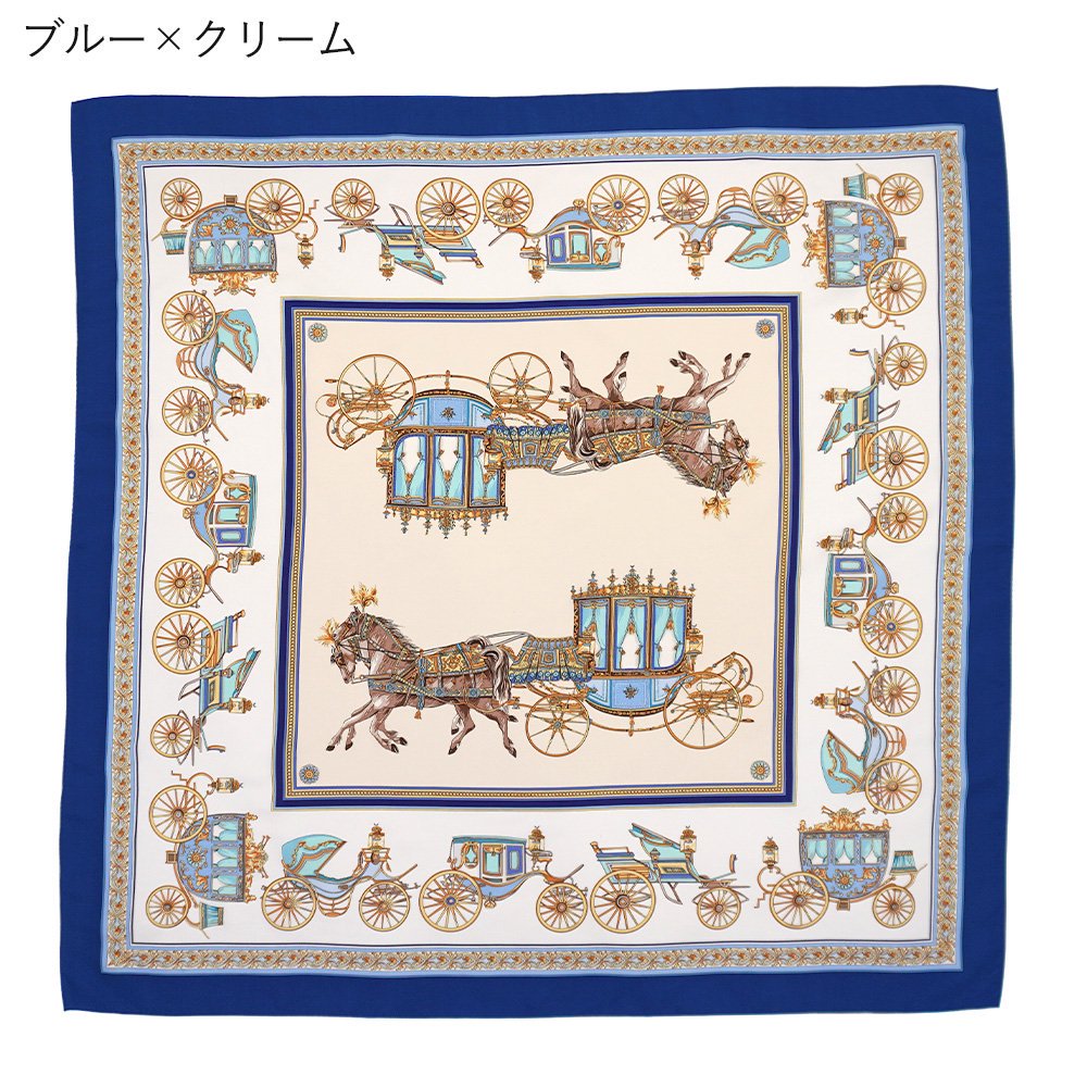 馬車行列(CM5-438) 伝統横濱スカーフ 大判 シルクツイル スカーフ （全1色） 僅少の画像2