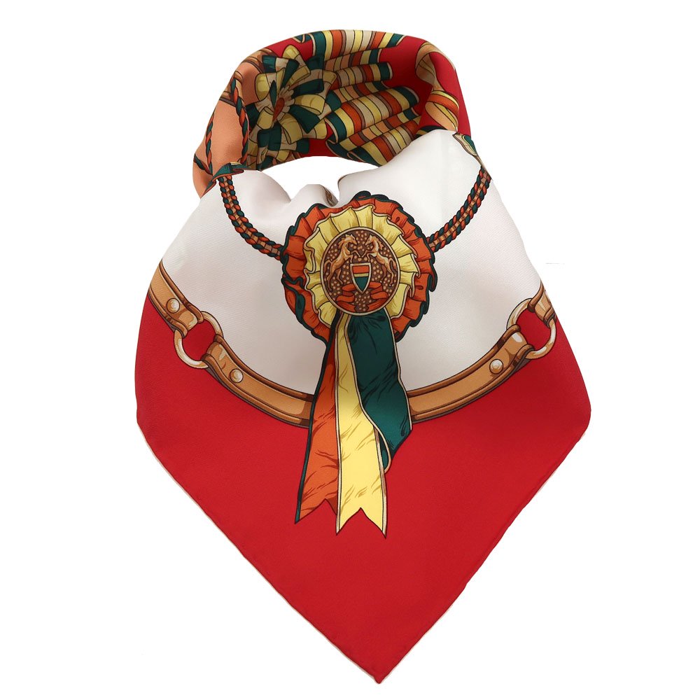 勲章とリボン(CM4-082) Marcaオリジナル 大判 シルクツイル スカーフ （全3色）の画像5