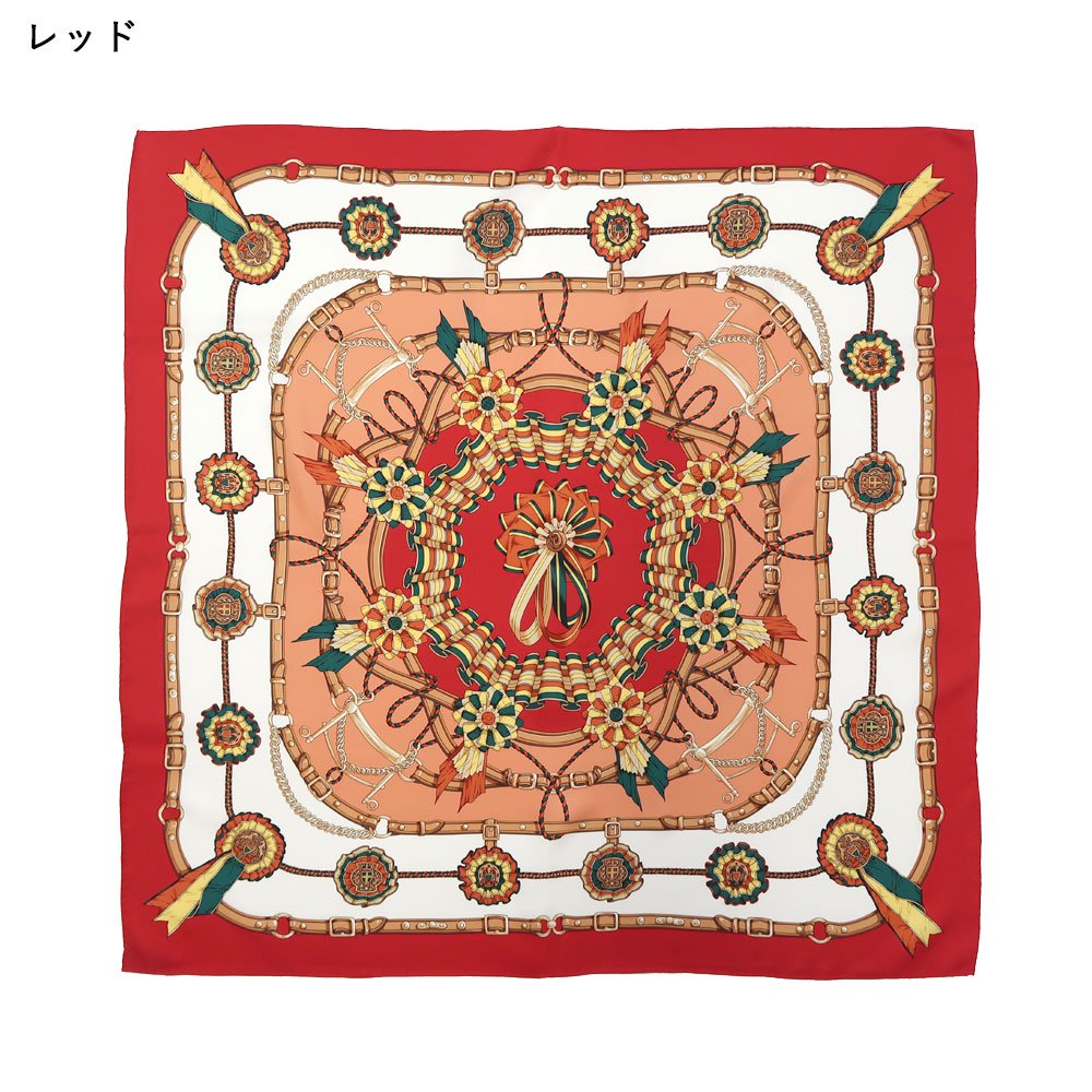 勲章とリボン(CM4-082) Marcaオリジナル 大判 シルクツイル スカーフ （全3色）の画像6