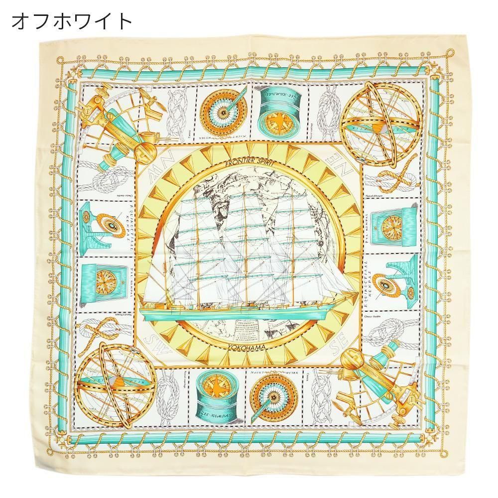 日本丸(CM5-287) 伝統横濱スカーフ大判絹綾織り全4色-Marca(マルカ