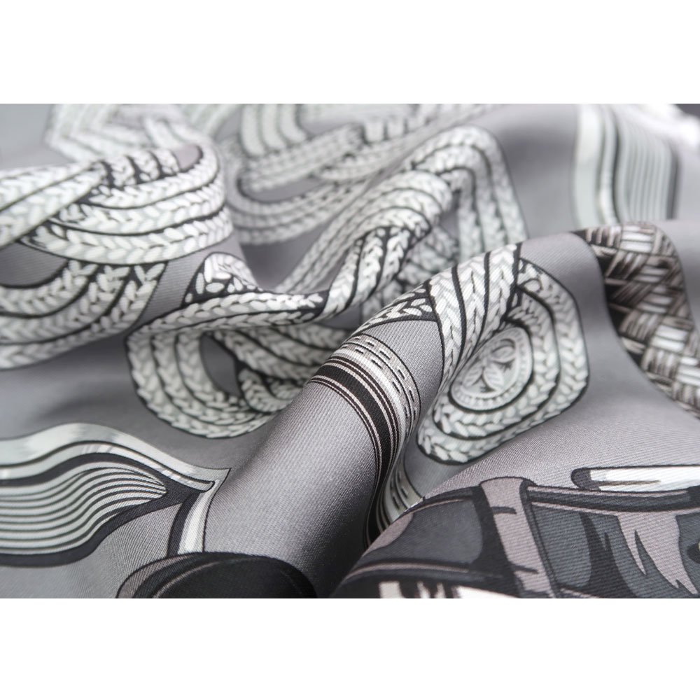 蹄鉄とステッキ(CM5-381) Marcaオリジナル 大判 シルクツイル スカーフ （全2色）の画像4