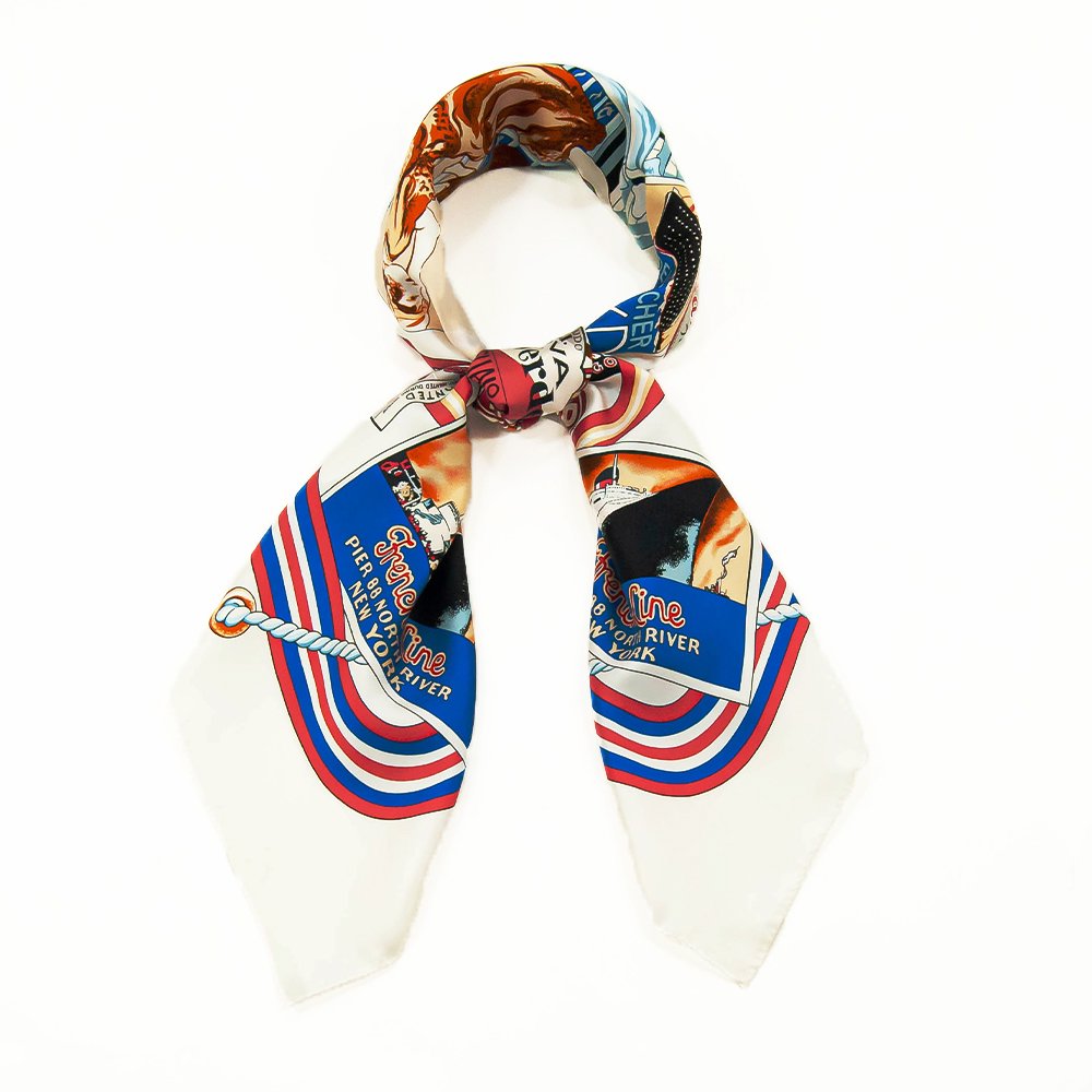 ボヤージュ(CM7-056)大判シルクツイルスカーフ全4色-伝統横濱スカーフ
