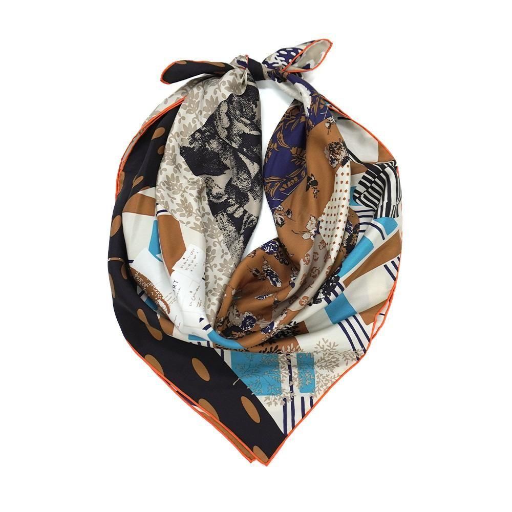 crabat Mix Bandana Scarf クラバット 大判シルクスカーフ crabat Mix Bandana Scarf クラバット 大判シルクスカーフ