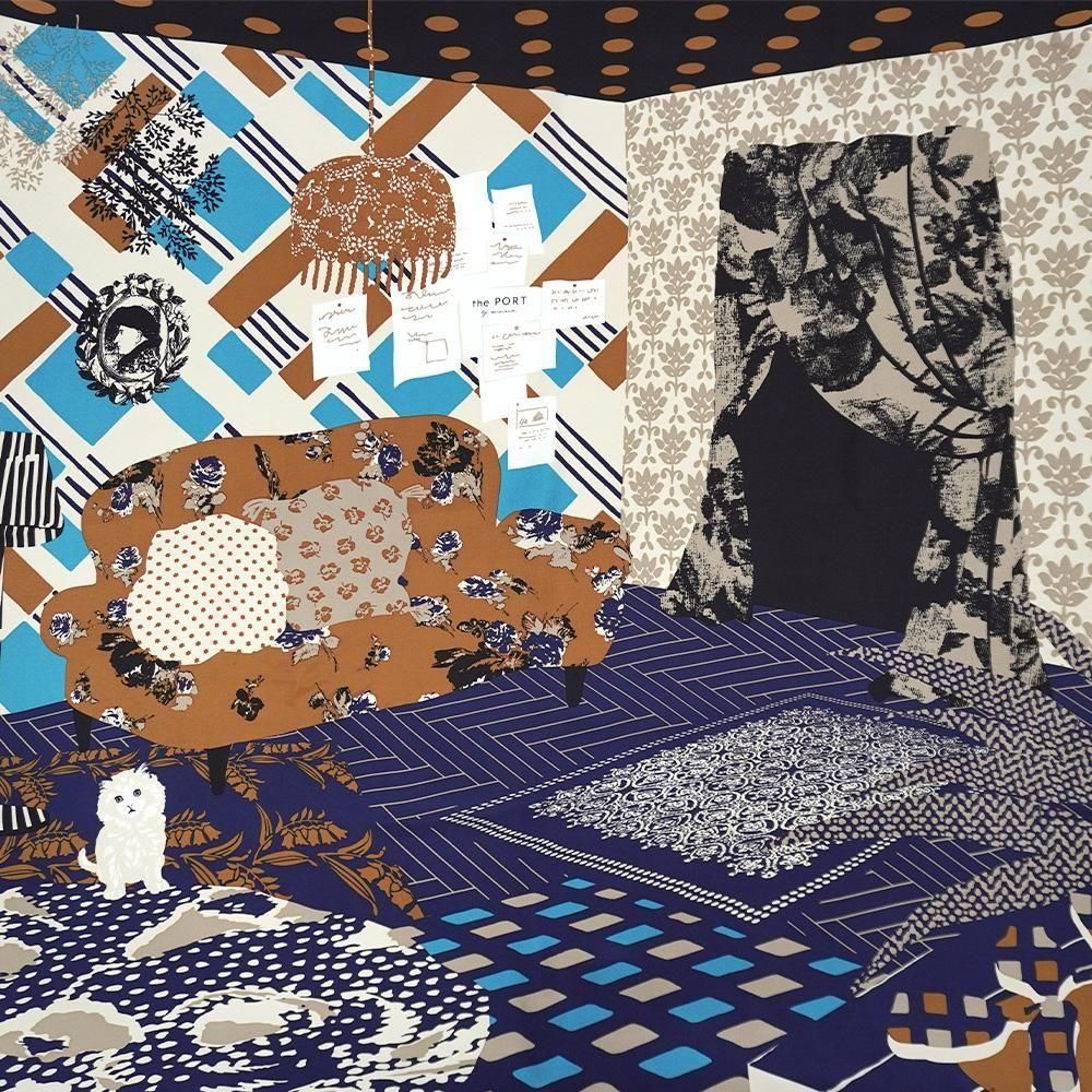crabat Mix Bandana Scarf クラバット 大判シルクスカーフ crabat Mix Bandana Scarf クラバット 大判シルクスカーフ