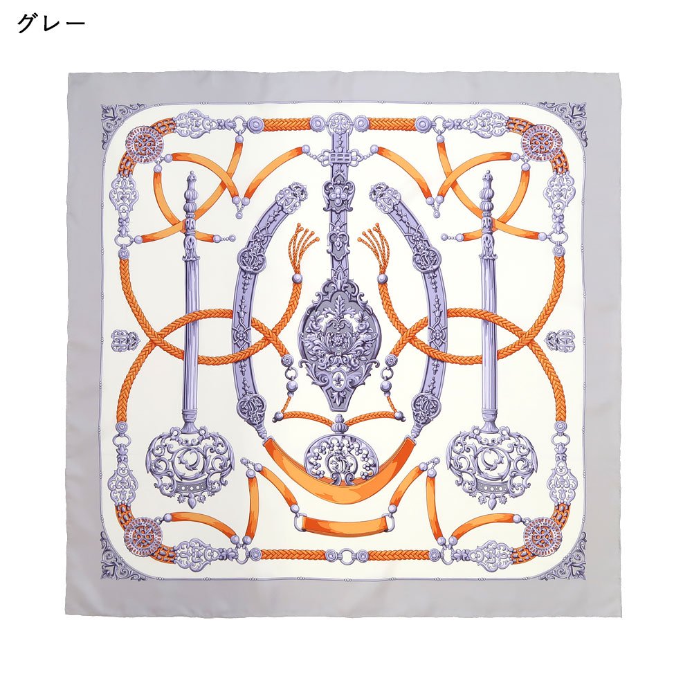 オーナメントキー(CEQ-086)  伝統横濱スカーフ 大判 シルクツイル スカーフ （全3色）の画像2
