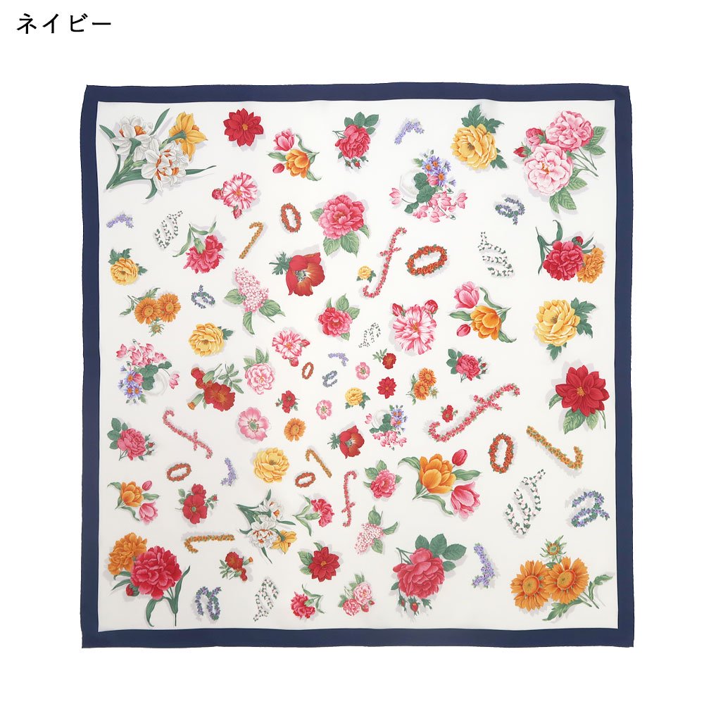 花ブローチ (CM6-036) Marcaオリジナル 大判 シルクツイル スカーフ （全3色） 僅少の画像1
