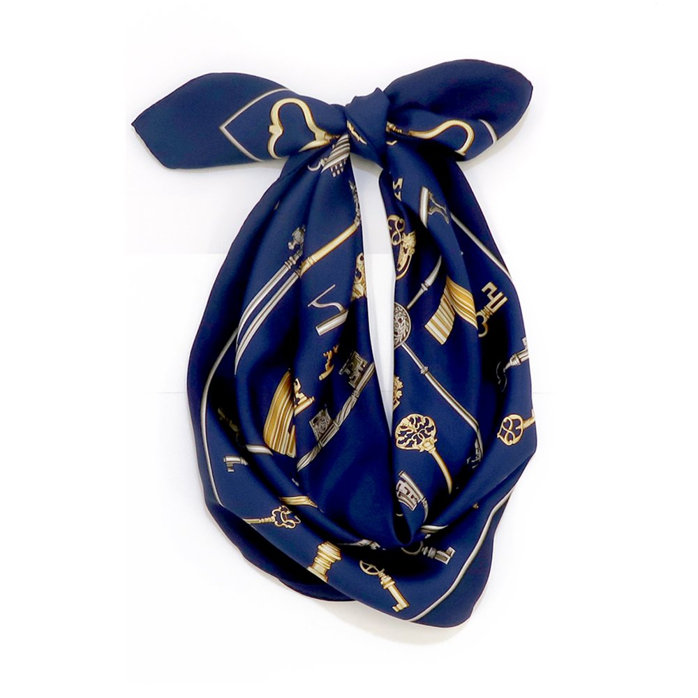 ディスプレイキー (CE0-502) Marcaオリジナル 大判 シルクツイル スカーフ （全2色）の画像1