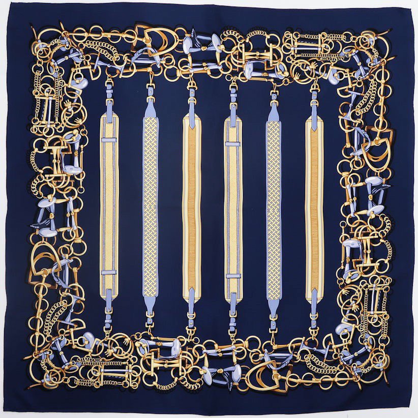 ビットベルト(CM5-305) Marcaオリジナル 大判 シルクツイル スカーフ （全2色） 僅少の画像3