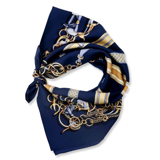 ビットベルト円構図(CE0-413)Marcaオリジナル大判絹綾織りスカーフ全2