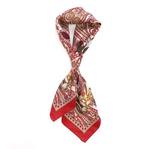 馬勒ペイズリー(CES-120) 伝統横濱スカーフ 大判 シルクツイル スカーフ （全2色）