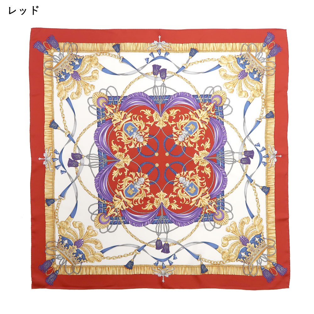 羽根冠(CM2-461) Marcaオリジナル 大判 シルクツイル スカーフ （全2色）の画像2
