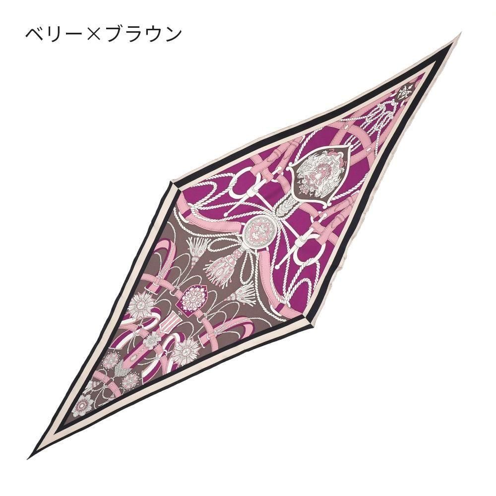 ❤未使用品❤ロサンジュMM 菱形スカーフ ピンク シュヴァル柄の地模様入り ❤未使用品❤ロサンジュMM 菱形スカーフ ピンク シュヴァル柄の