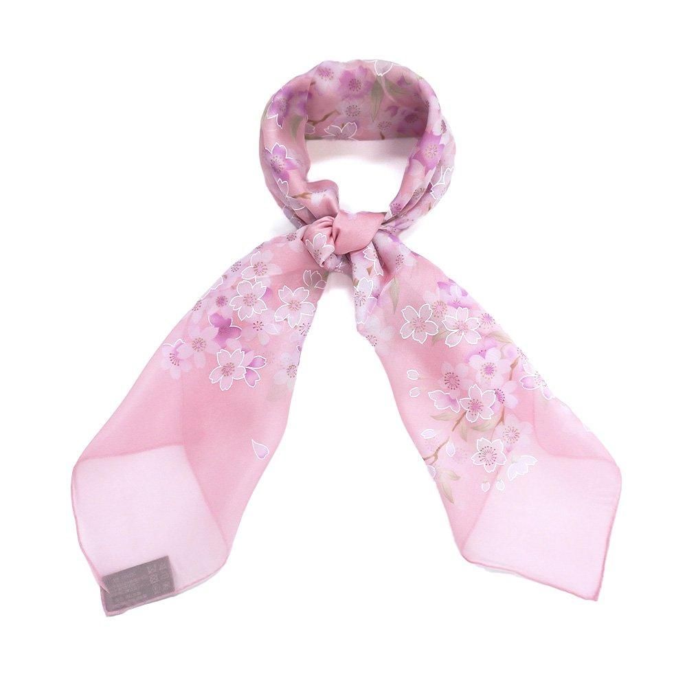 櫻花(CFD-020L) 伝統横濱スカーフ大判シルクツイルスカーフ（全2