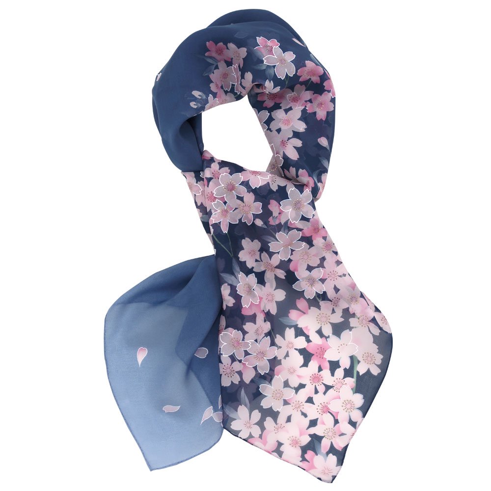 櫻花(CFD-020L) 伝統横濱スカーフ 大判 シルクローン スカーフ （全2色）の画像5
