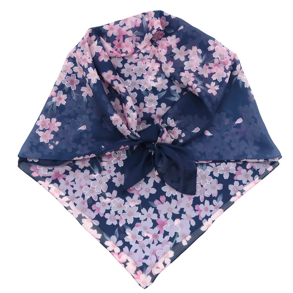 櫻花(CFD-020L) 伝統横濱スカーフ 大判 シルクローン スカーフ （全2色）の画像6