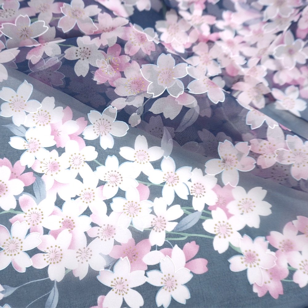 櫻花(CFD-020L) 伝統横濱スカーフ 大判 シルクローン スカーフ （全2色）の画像8
