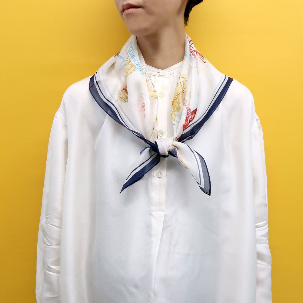 YOKOHAMA(FEH-267B)小判薄手シルクローンスカーフ 伝統横濱スカーフMarca(マルカ)公式オンラインストア スカーフ専門店の通販