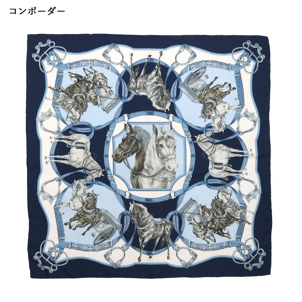 ＨＯＲＳＥ (CM9-340Y) 伝統横濱スカーフ 大判 シルクツイル スカーフ