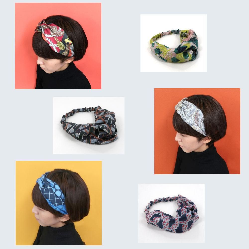 シルクプリントヘアバンド Marcaオリジナル