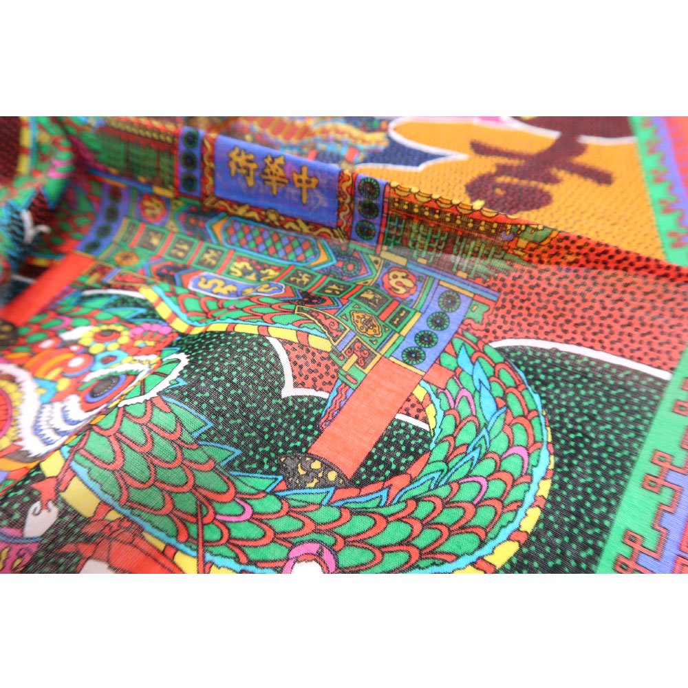 チャイナタウン 横濱絵シリーズ (YZ6-566) 伝統横濱スカーフのハンカチの画像9