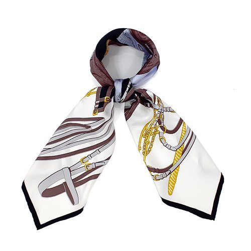鞍とベルト (CEU-068) 伝統横濱スカーフ シルクスカーフ （全2色）