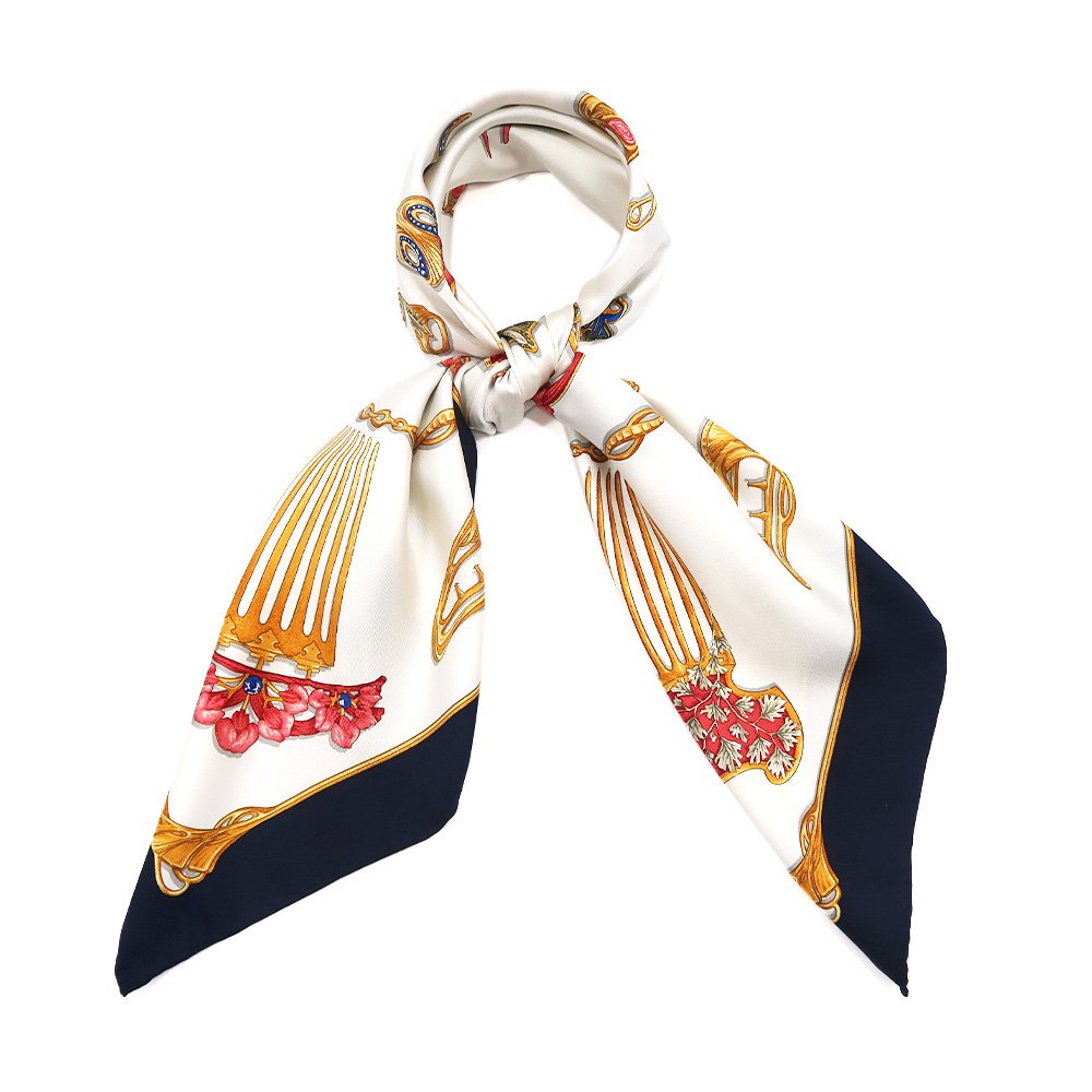 髪飾り(CEF-166) 伝統横濱スカーフ 大判 シルクツイル スカーフ (全2色)の画像1