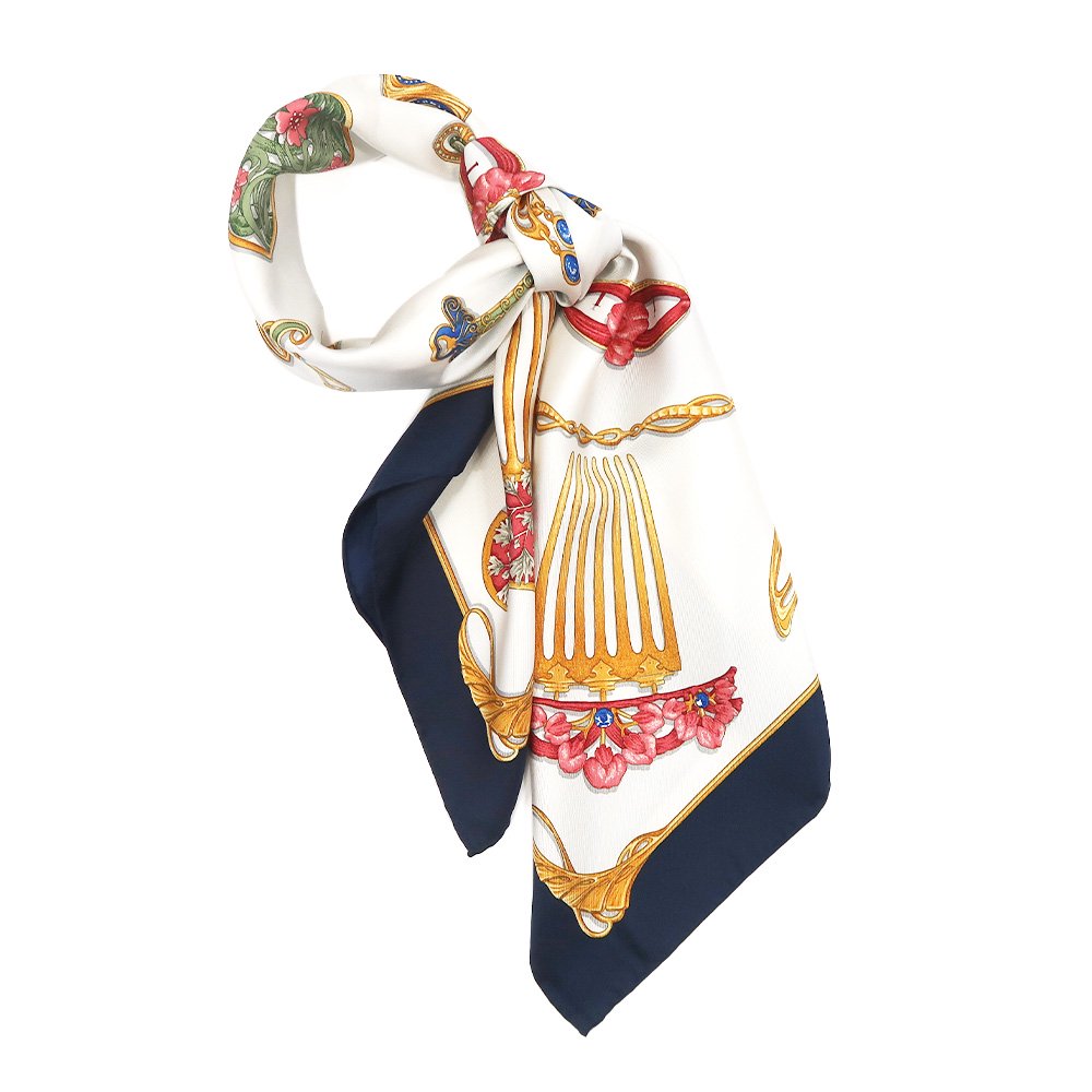 髪飾り(CEF-166) 伝統横濱スカーフ 大判 シルクツイル スカーフの画像3