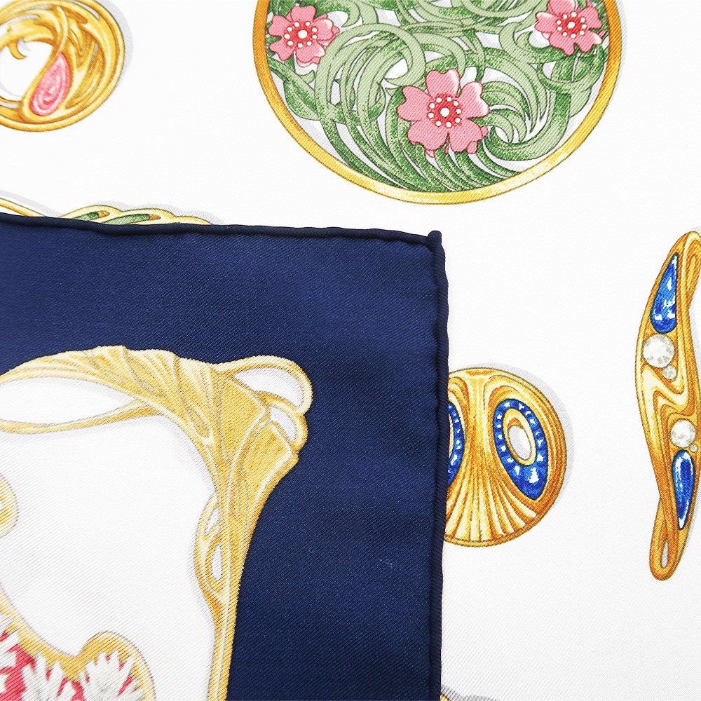 髪飾り(CEF-166) 伝統横濱スカーフ 大判 シルクツイル スカーフ (全2色)の画像6