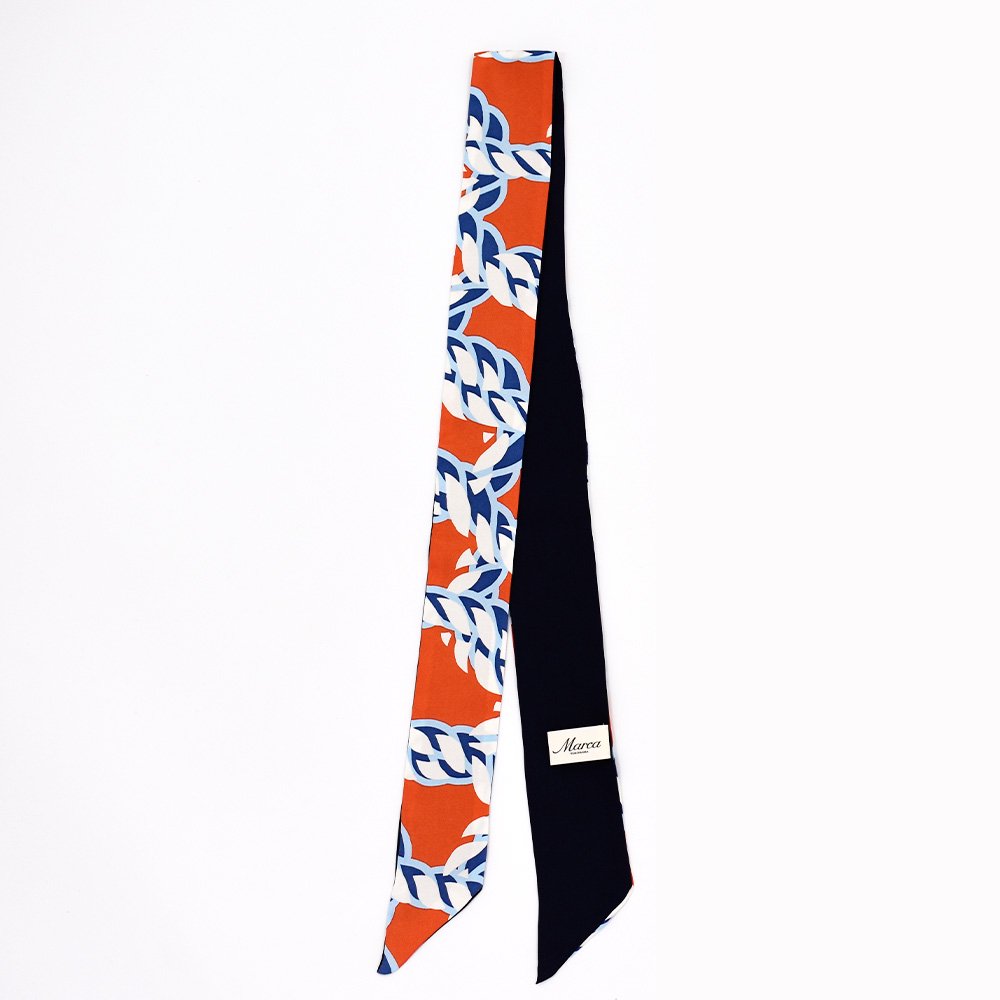 Rope Knot(CMR-103) 【the PORT by marca】の柄を使用したナロースカーフです。