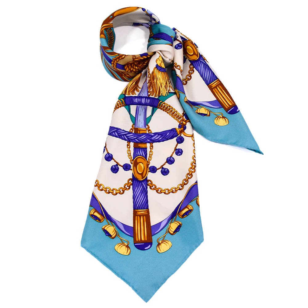 ステッキ＆ベルト(CM5-806) Marcaオリジナル 大判 シルクツイル スカーフ（全2色）の画像10