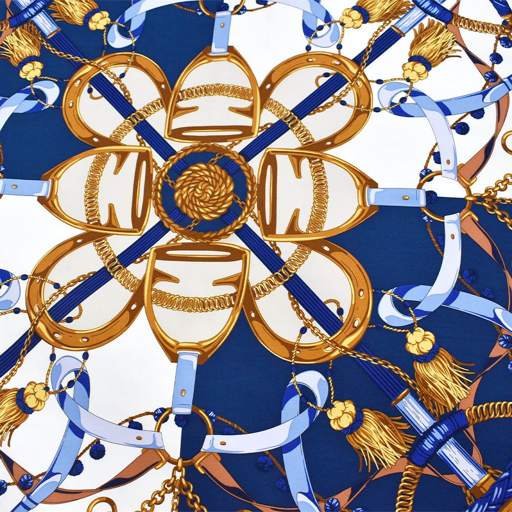 ステッキ＆ベルト(CM5-806) Marcaオリジナル 大判 シルクツイル スカーフ（全2色）の画像4