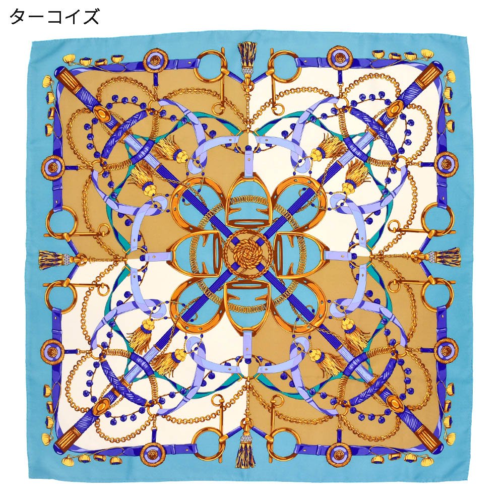 ステッキ＆ベルト(CM5-806) Marcaオリジナル 大判 シルクツイル スカーフ（全2色）の画像9
