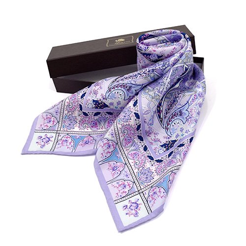 プチローズペルシャ(CPW-013) 伝統横濱スカーフ 大判 シルクツイル スカーフ （全2色）