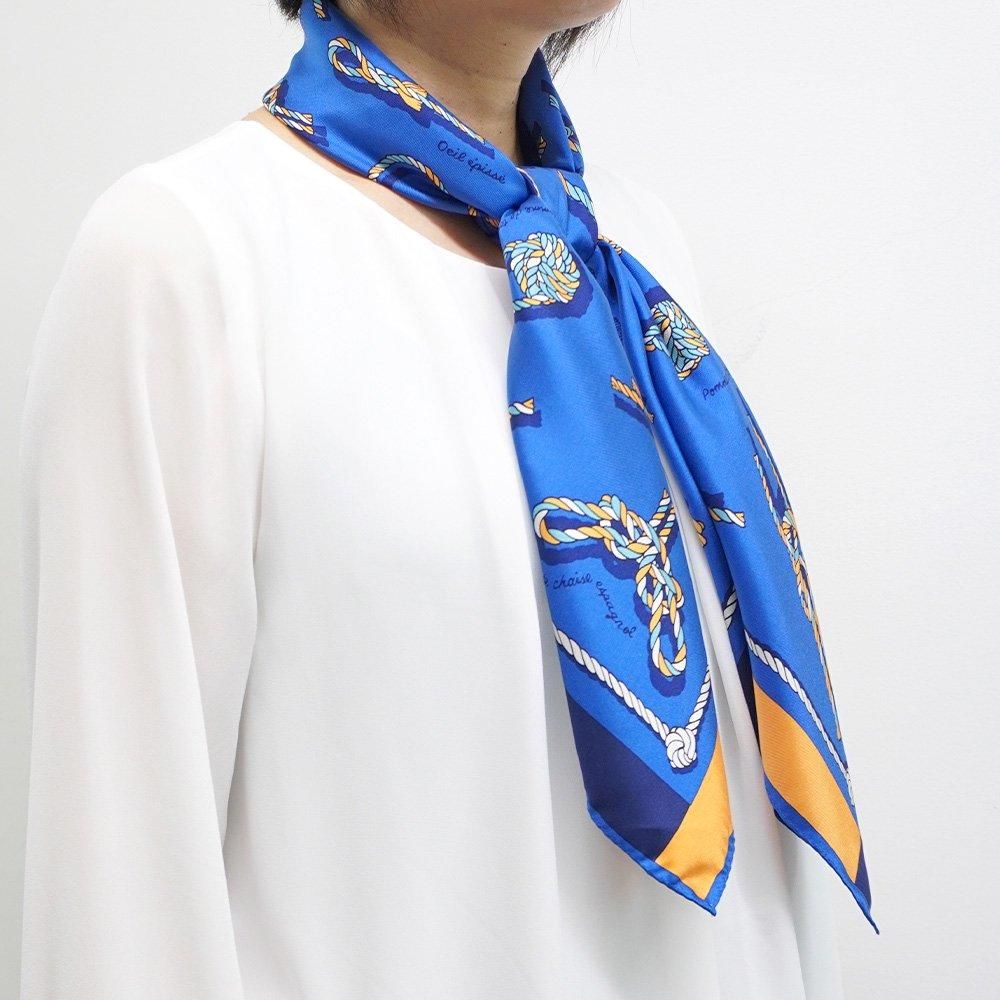 MARINE KNOT(CEX-070) 【the PORT by marca】大判 シルクツイル MARINE KNOT(CEX-070) 【the PORT by marca】大判 シルクツイル