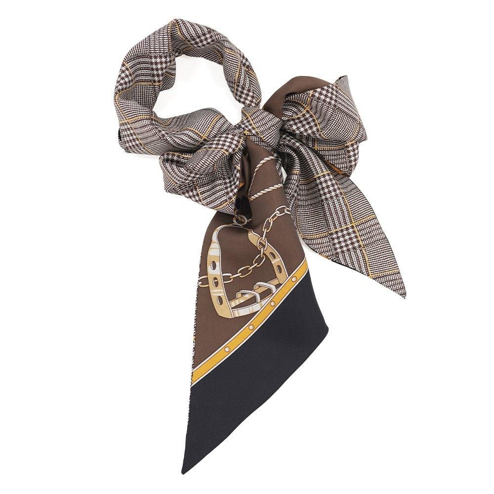 ベルト＆グレンチェック剣先(LER-067) Marcaオリジナル シルクツイル