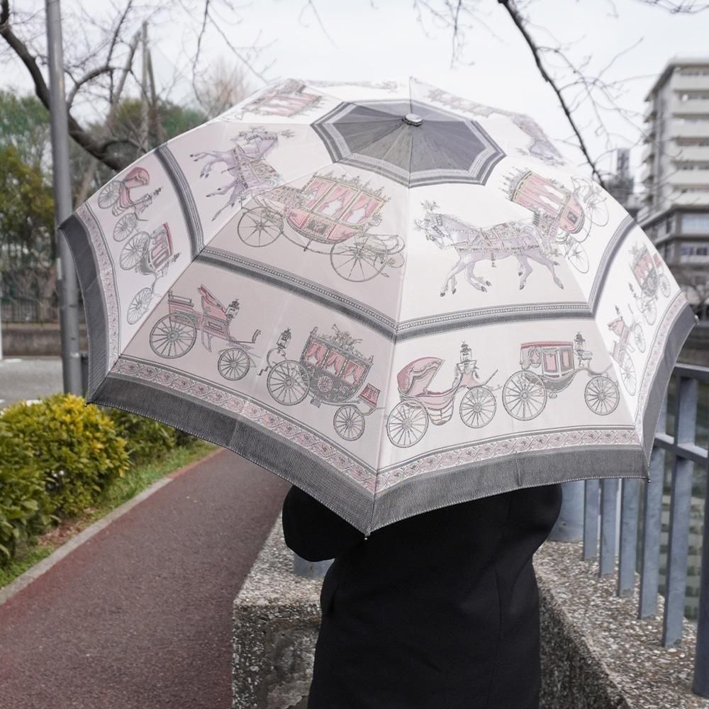 Umbrella of Yokohama 晴雨兼用折りたたみ傘 馬車行列 伝統横濱