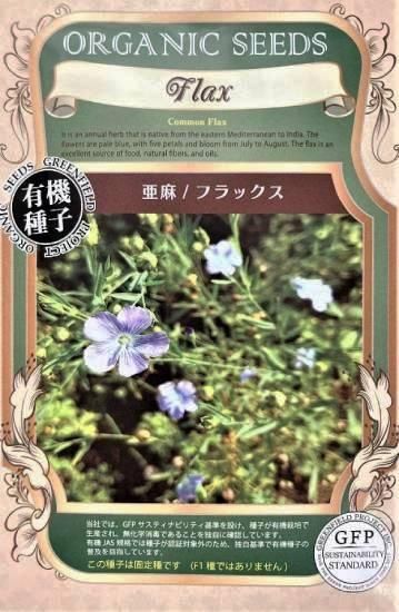 ハーブ 亜麻 フラックスの種 固定種 有機種子 種の専門店 松尾農園 オンラインショップ