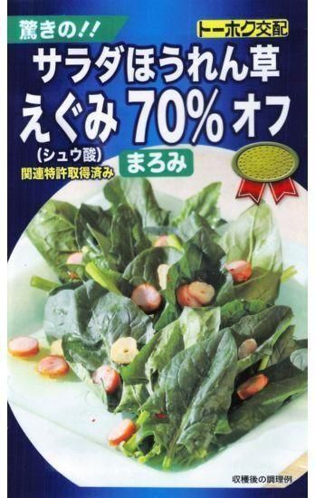 ホウレンソウの種【サラダほうれんそう まろみ】〔F1〕 - 種の専門店