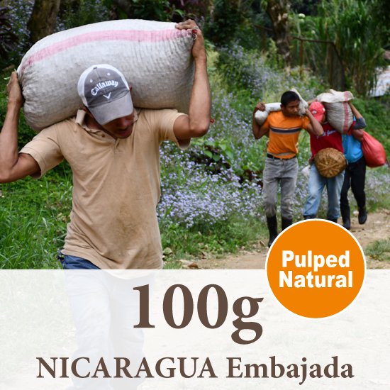 ニカラグア　エンバハーダ農園／ハバ／パルプドナチュラル／焙煎豆 100g