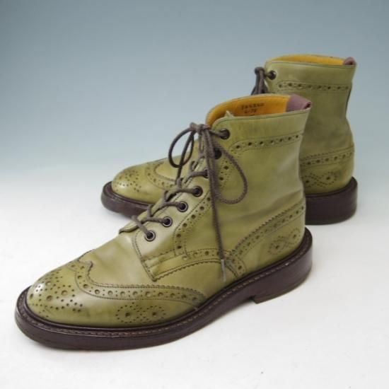 良品◆Tricker's トリッカーズ ポールスミス別注 6670 ダイナイトソール レザー カントリーブーツ ブラウン 7 1/2イングランド製 メンズ